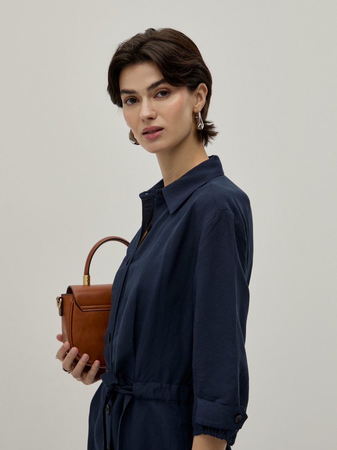 Vestido camiseiro midi