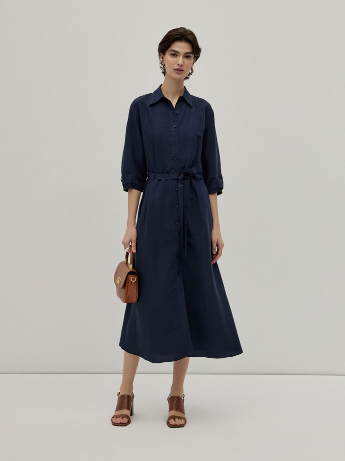 Vestido camiseiro midi