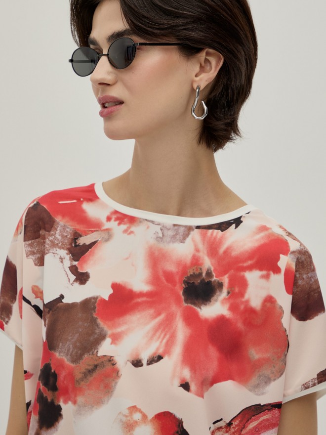 T-shirt padr�o floral