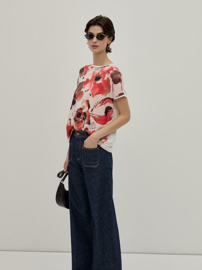 T-shirt padr�o floral