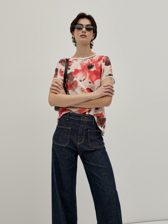 T-shirt padr�o floral