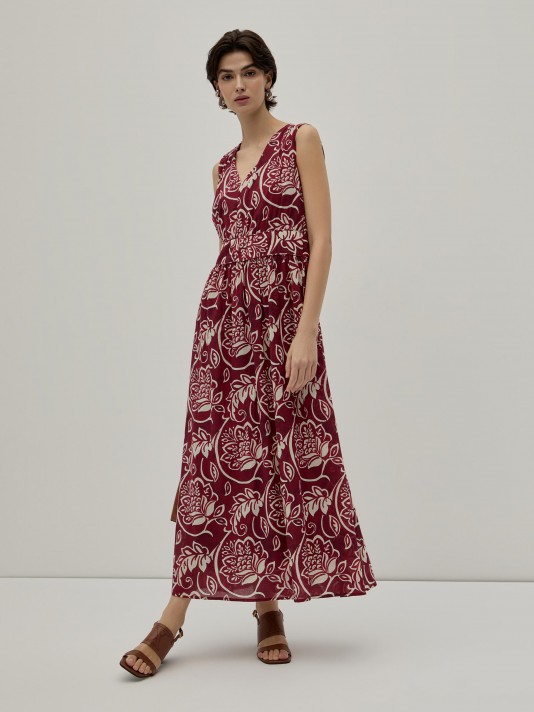 Vestido comprido estampado