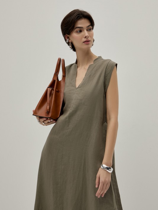 Long linen dress