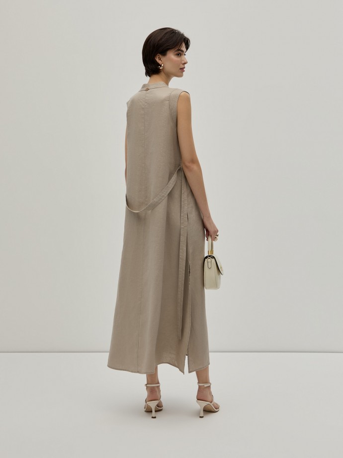 Vestido comprido em linho