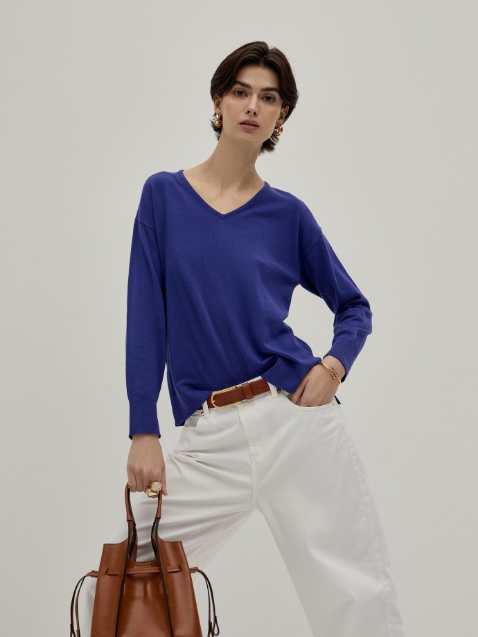 Pullover decote em V