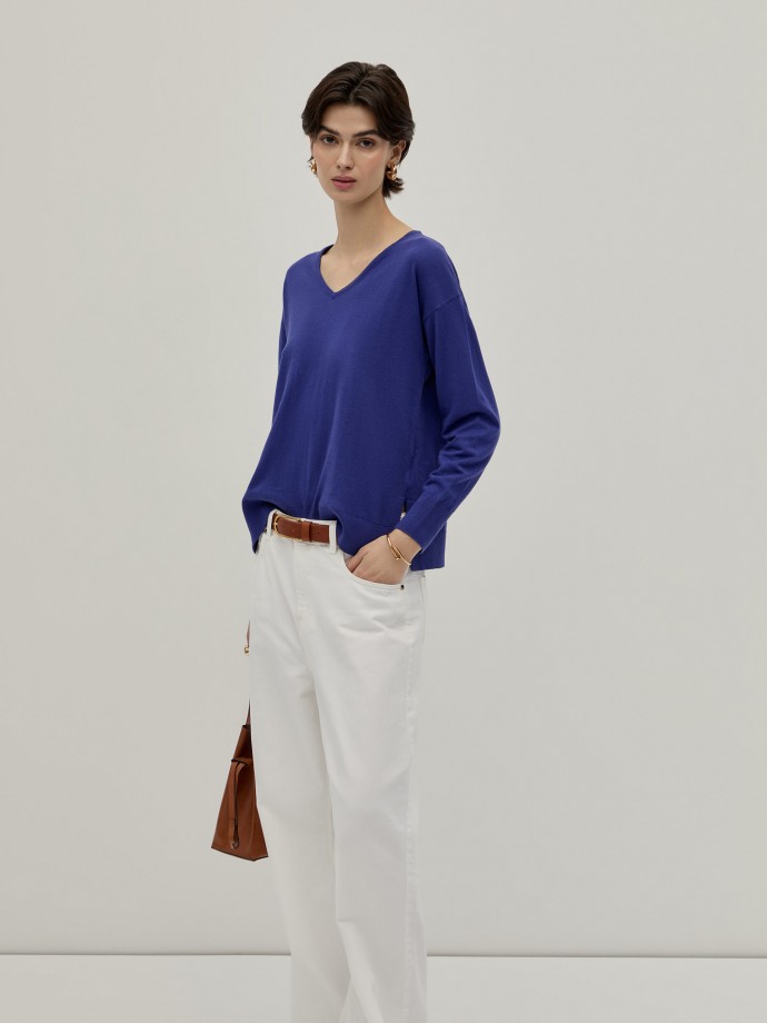 Pullover decote em V