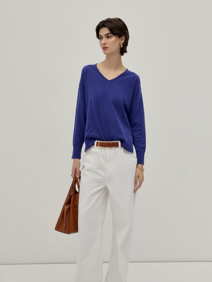 Pullover decote em V