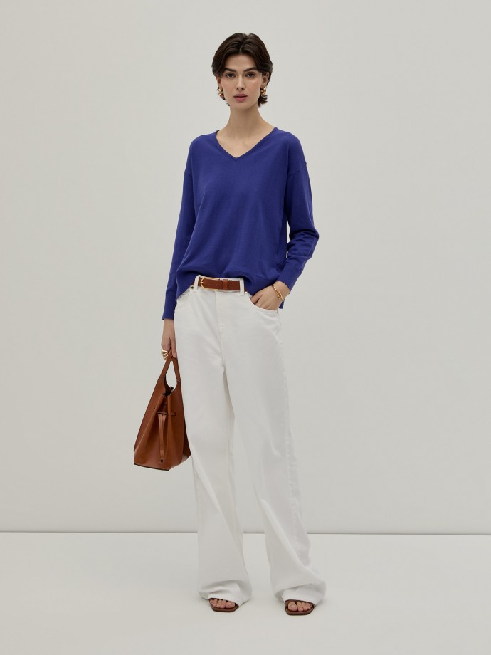 Pullover decote em V