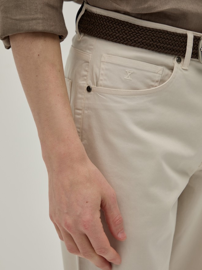 Regular fit denim pants
