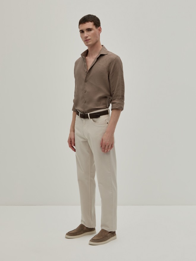 Regular fit denim pants