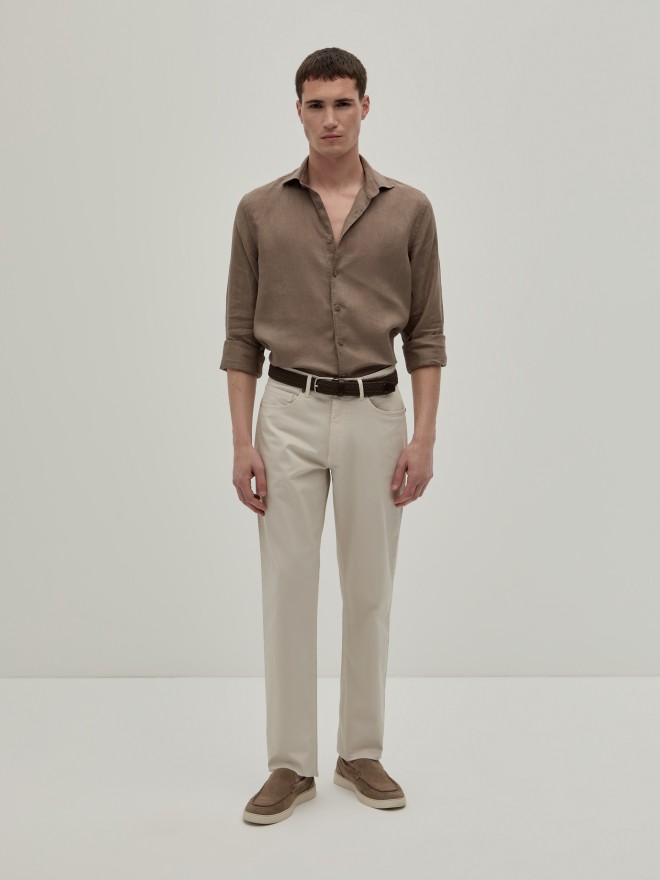 Regular fit denim pants