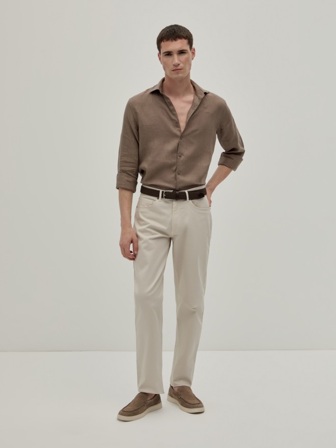Regular fit denim pants