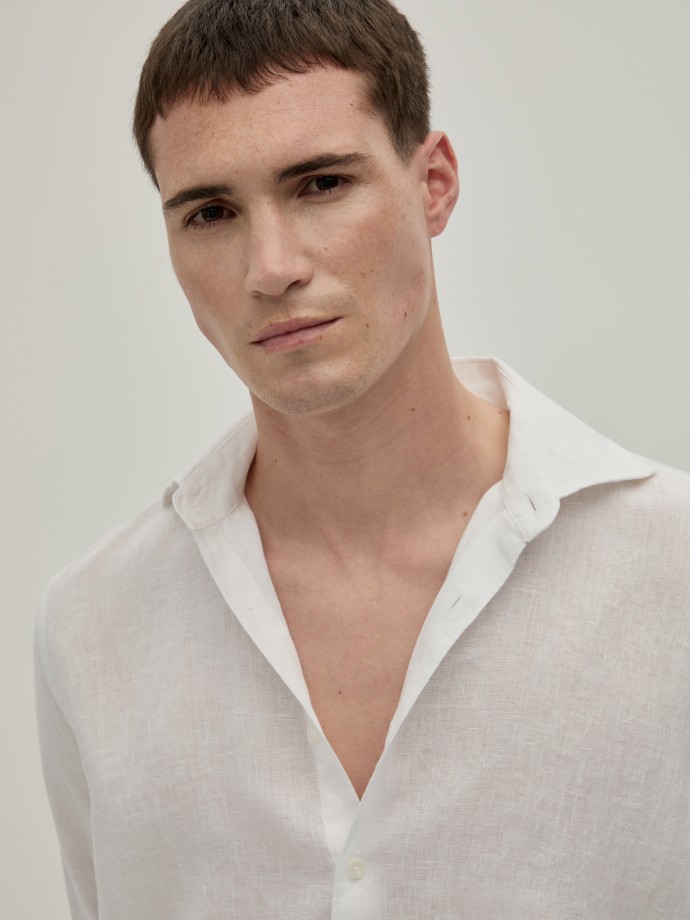 Camisa de linho regular fit