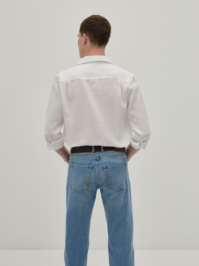 Camisa de linho regular fit