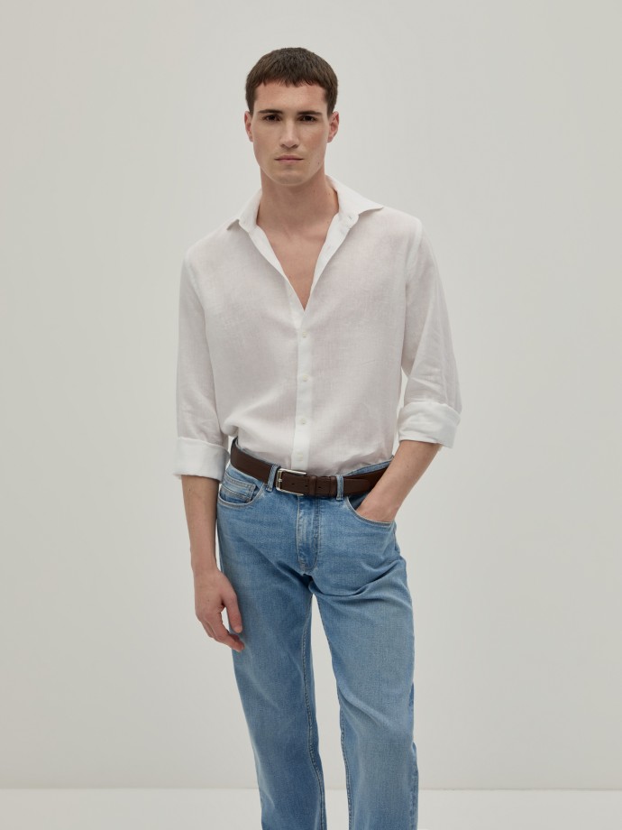 Camisa de linho regular fit