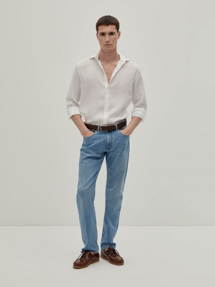 Camisa de linho regular fit