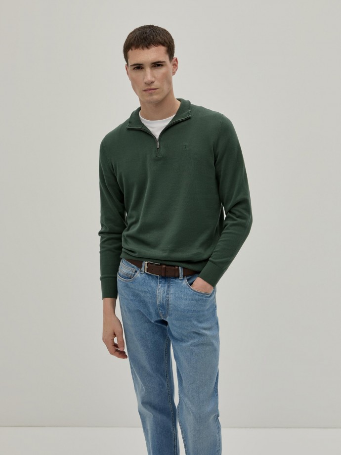 Sweater with zipper