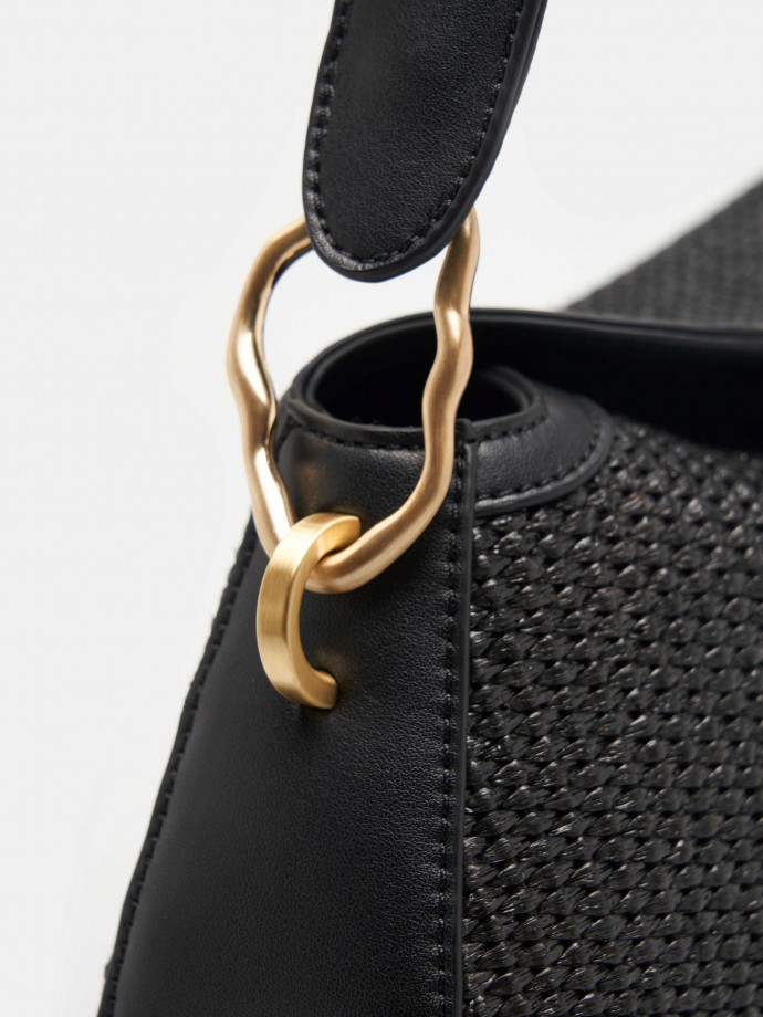 Raffia shoulder bag