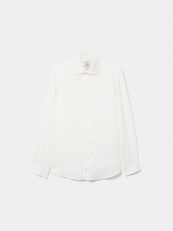 Camisa de linho regular fit