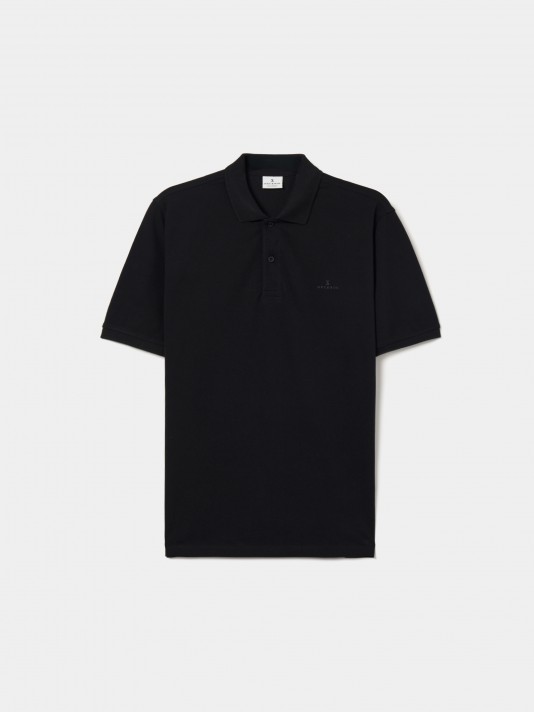 Regular fit piqu polo shirt