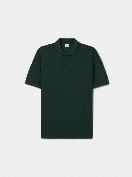 Regular fit piqu polo shirt