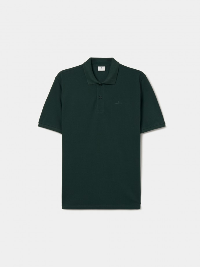 Regular fit piqu polo shirt