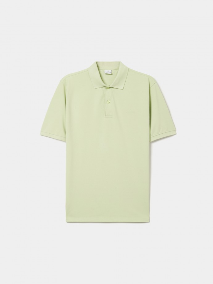 Regular fit piqu polo shirt
