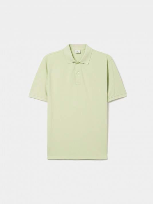Regular fit piqu polo shirt