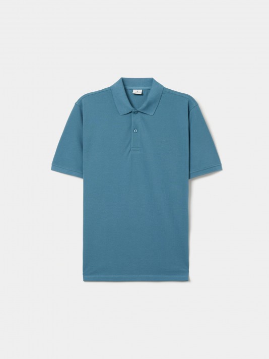 Regular fit piqu polo shirt