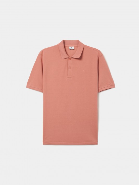 Regular fit piqu polo shirt