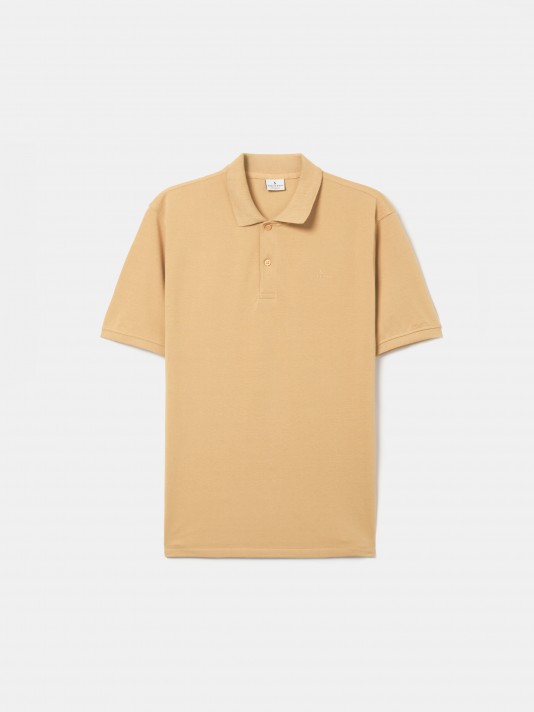 Regular fit piqu polo shirt