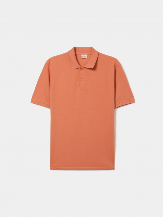 Regular fit piqu polo shirt