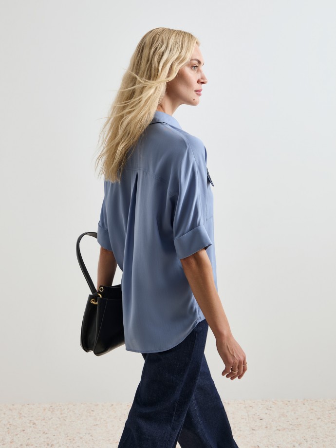 Lyocell shirt with sequins