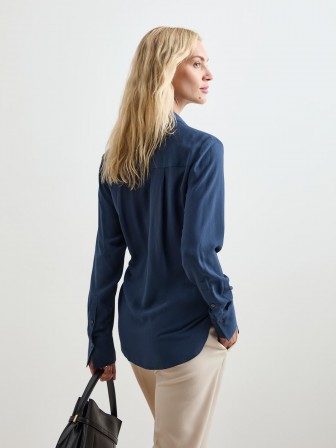 Blouse with side draping Blouse with side draping