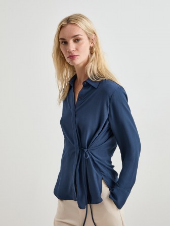 Blouse with side draping Blouse with side draping