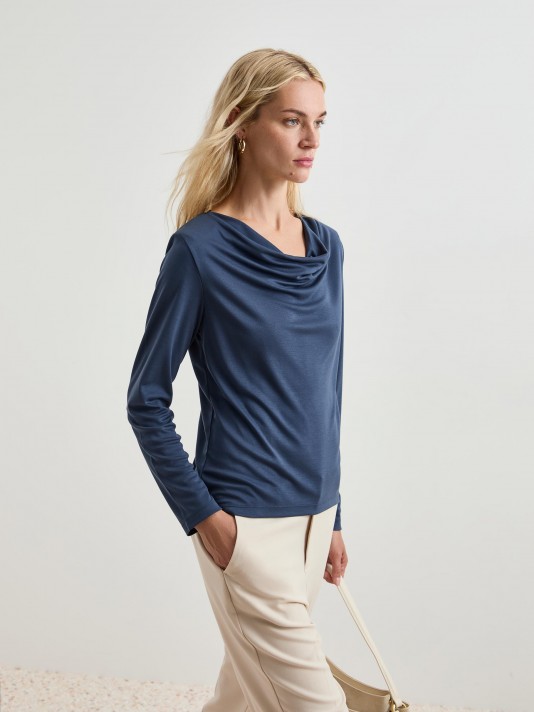 Draped sweater
