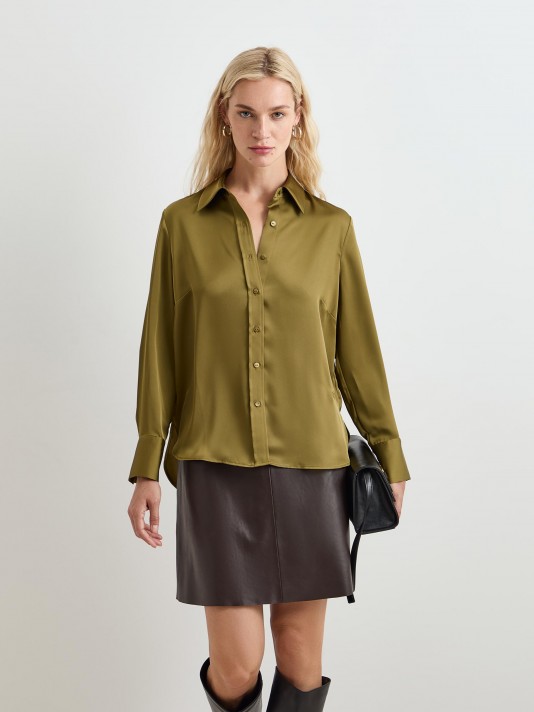 Satin fluid shirt
