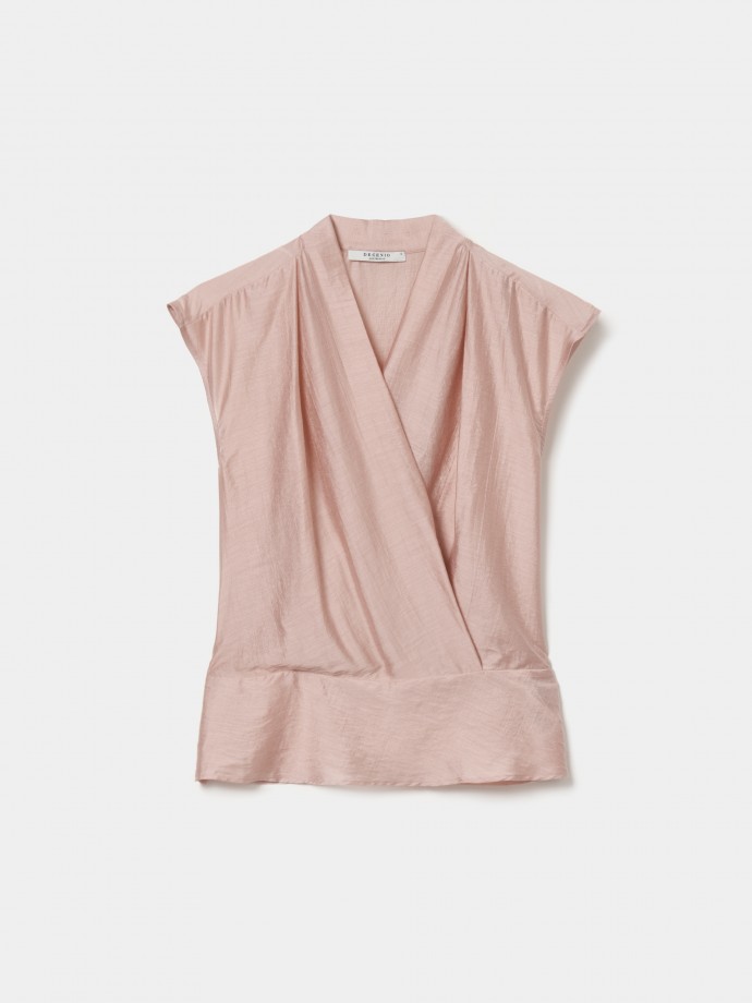 Crossover neckline top