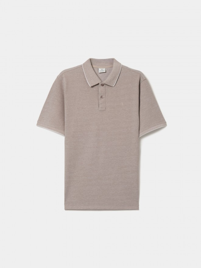 Regular fit cotton polo shirt