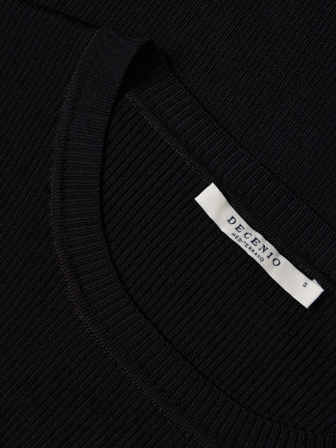 Camiseta de punto acanalado
