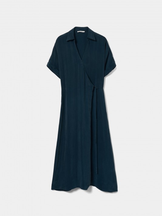 emerald green formal dress midi Green Embellished Cap Sleeve Crepe Midi Dress