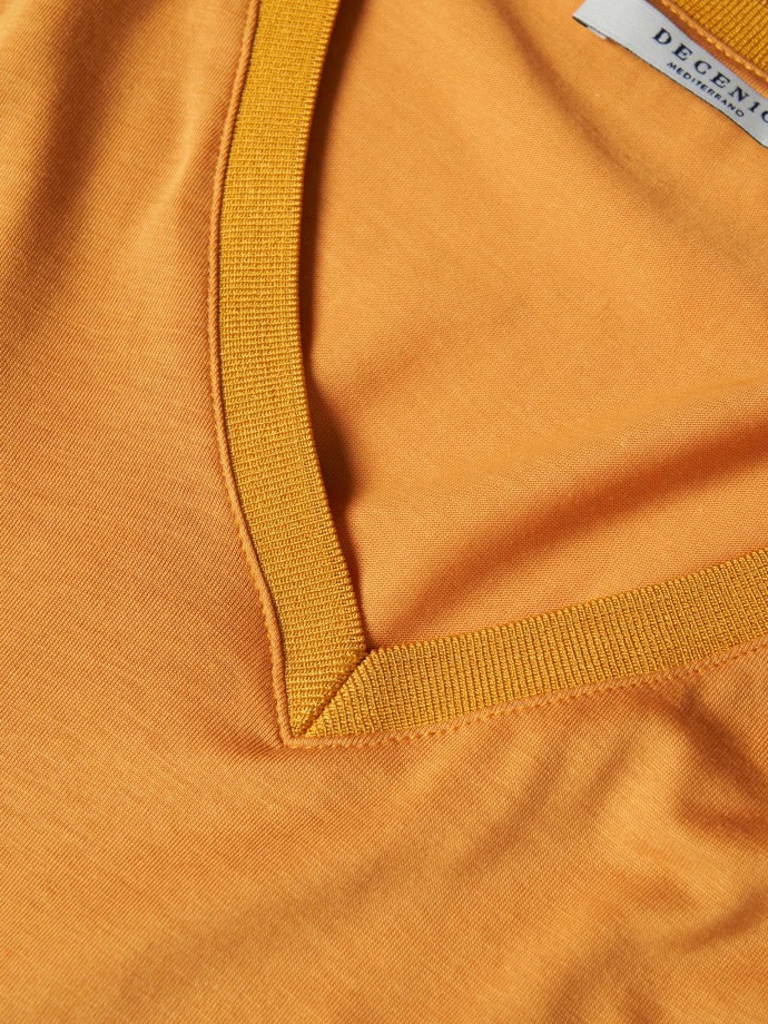 Lyocell and cotton T-shirt