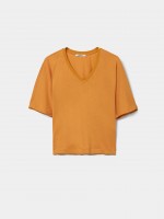 Lyocell and cotton T-shirt