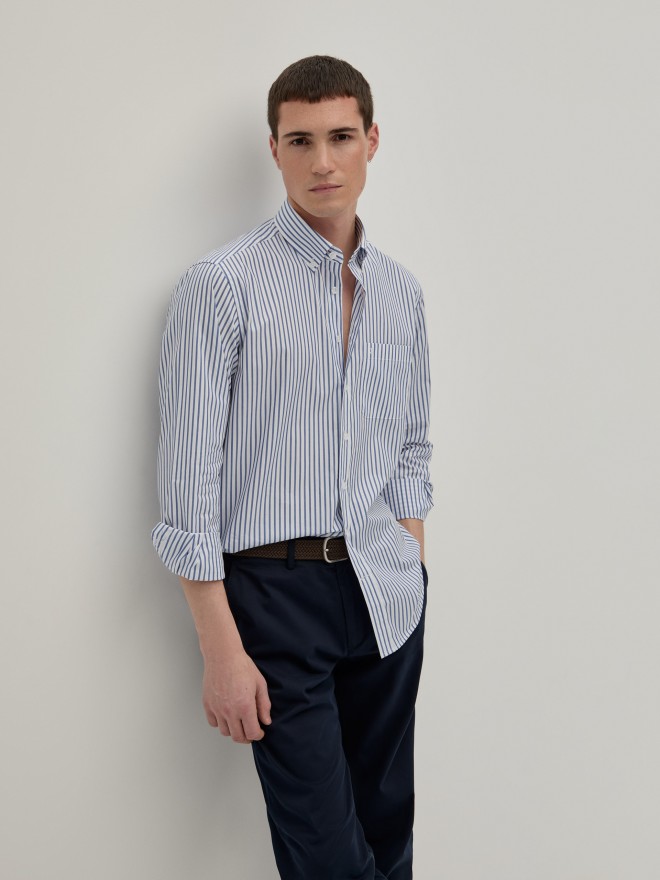 Camisa regular fit �s riscas