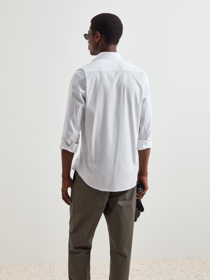 Camisa lisa slim fit