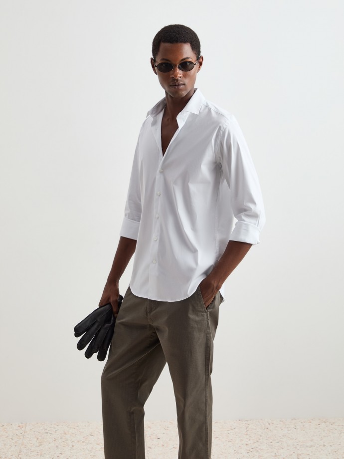 Camisa lisa slim fit
