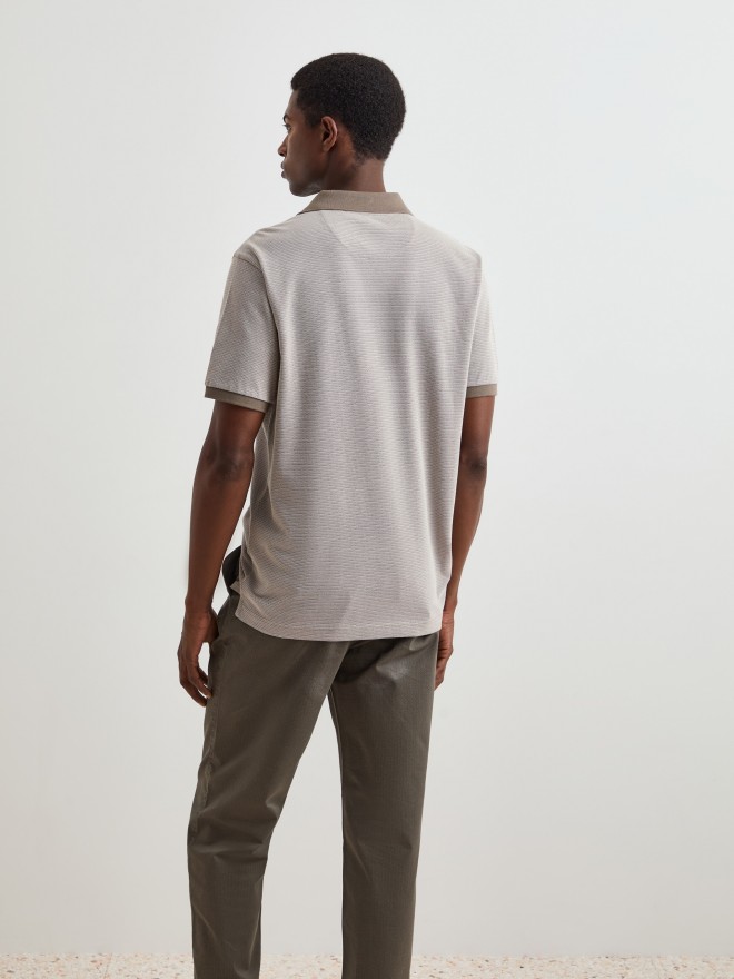 Two-tone knitted polo shirt Two-tone knitted polo shirt