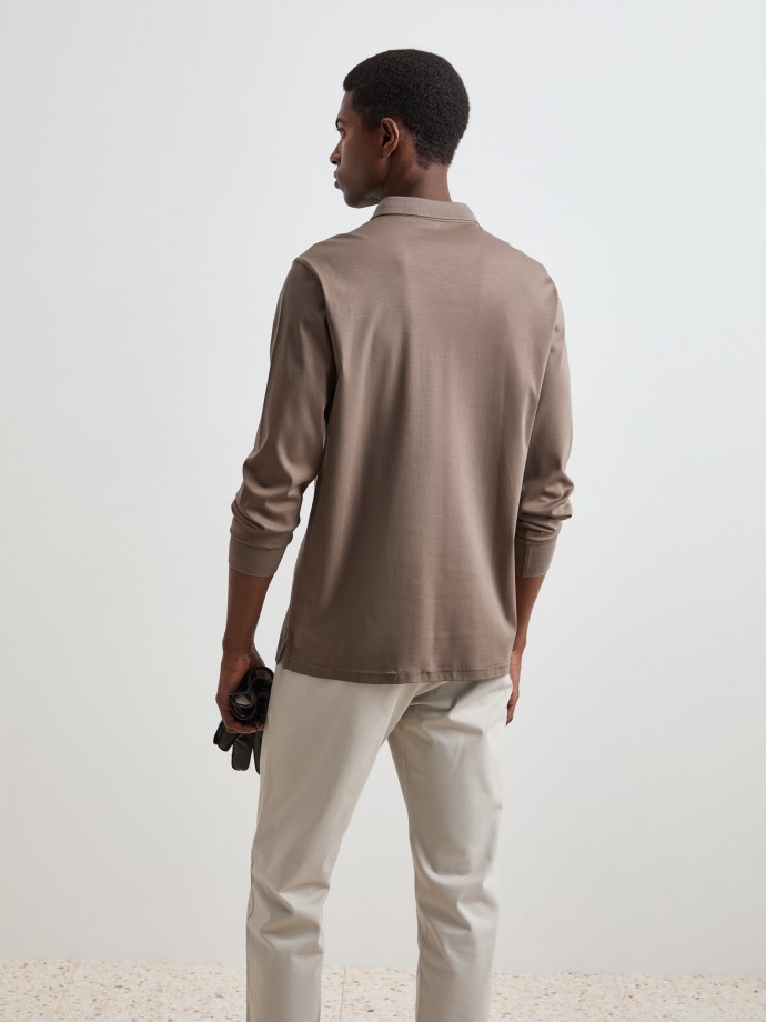Long sleeve polo shirt
