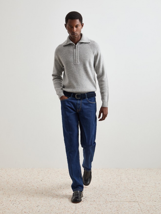 Regular fit denim pants