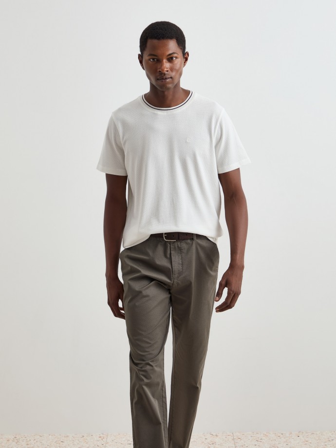 Textured mesh t-shirt
